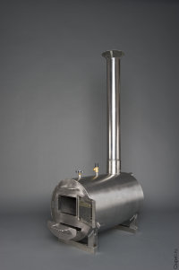 Наружная печь на твердом топливе для купели Niro K/CV 16 кВт