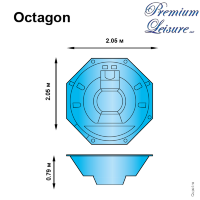 Акриловая купель Octagon 1 для саун и СПА